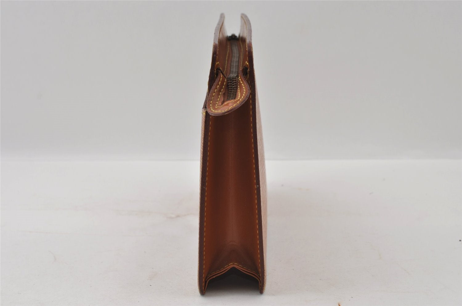 Authentic Louis Vuitton Epi Pochette Homme Clutch Hand Bag Brown M52528 LV 4157I