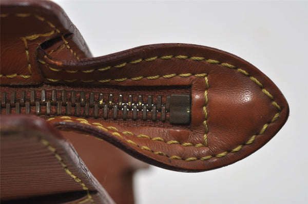 Authentic Louis Vuitton Epi Pochette Homme Clutch Hand Bag Brown M52528 LV 4157I