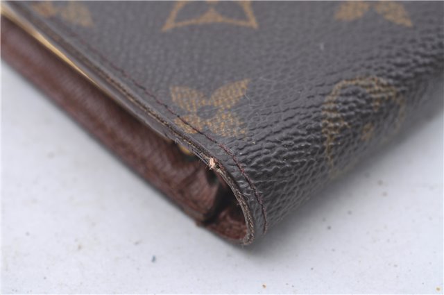 Auth Louis Vuitton Monogram Porte Monnaie Billets Viennois M61663 Wallet 4159D