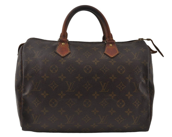 Authentic Louis Vuitton Monogram Speedy 30 Hand Boston Bag M41526 LV 4160I