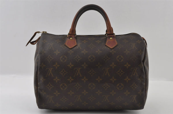 Authentic Louis Vuitton Monogram Speedy 30 Hand Boston Bag M41526 LV 4160I