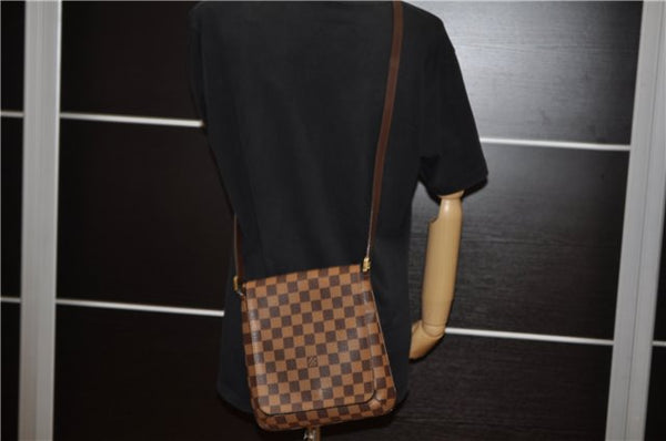 Auth Louis Vuitton Damier Musette Salsa Long Shoulder Cross Bag N51300 LV 4161F