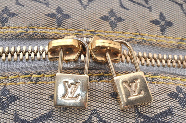 Authentic Louis Vuitton Monogram Mini Marie Shoulder Bag Blue M92003 Junk 4161I