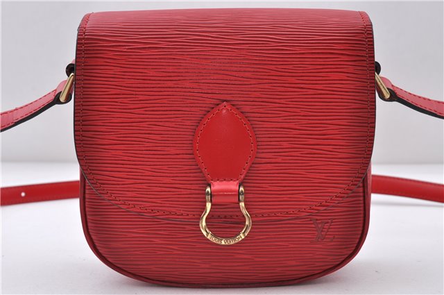 Auth LOUIS VUITTON Epi Saint Cloud PM Shoulder Cross Body Bag M52217 Red 4163C