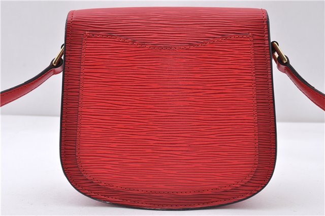 Auth LOUIS VUITTON Epi Saint Cloud PM Shoulder Cross Body Bag M52217 Red 4163C