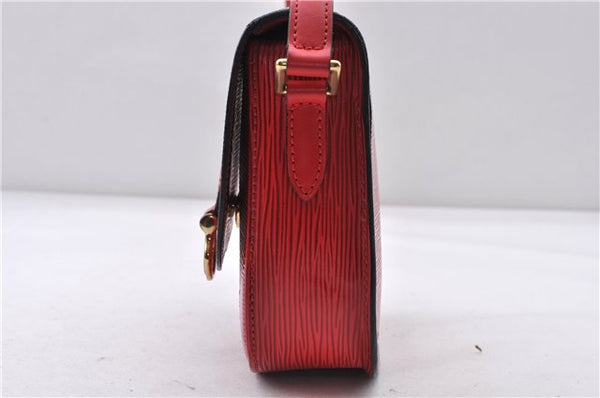 Auth LOUIS VUITTON Epi Saint Cloud PM Shoulder Cross Body Bag M52217 Red 4163C