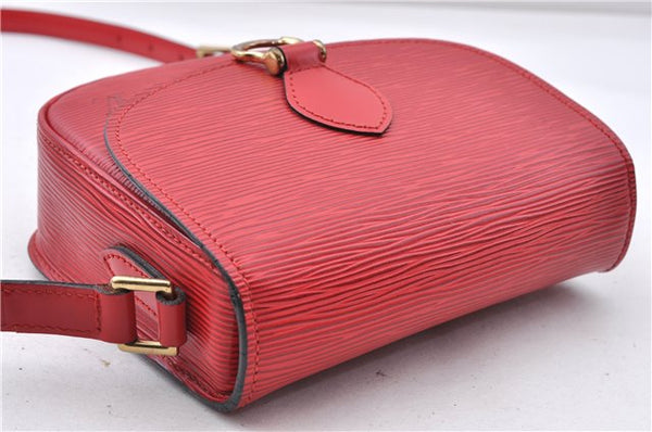 Auth LOUIS VUITTON Epi Saint Cloud PM Shoulder Cross Body Bag M52217 Red 4163C