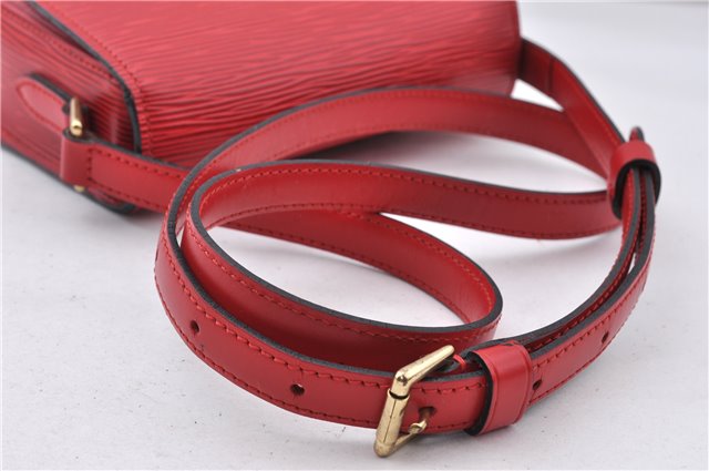 Auth LOUIS VUITTON Epi Saint Cloud PM Shoulder Cross Body Bag M52217 Red 4163C