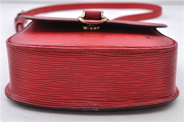 Auth LOUIS VUITTON Epi Saint Cloud PM Shoulder Cross Body Bag M52217 Red 4163C