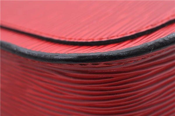 Auth LOUIS VUITTON Epi Saint Cloud PM Shoulder Cross Body Bag M52217 Red 4163C