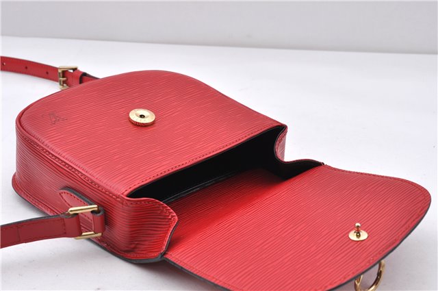 Auth LOUIS VUITTON Epi Saint Cloud PM Shoulder Cross Body Bag M52217 Red 4163C