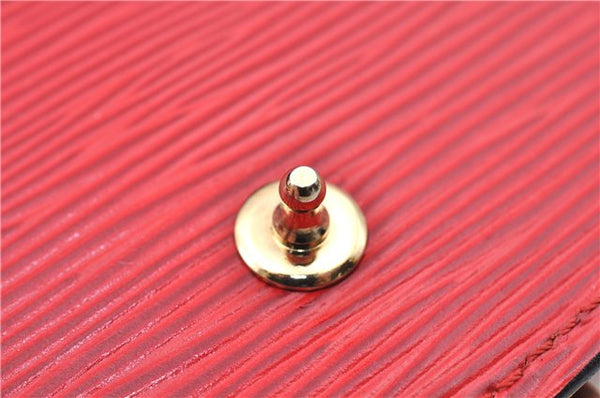 Auth LOUIS VUITTON Epi Saint Cloud PM Shoulder Cross Body Bag M52217 Red 4163C