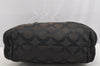 Authentic COACH Op Art Shoulder Hand Tote Bag Canvas Leather 15331 Black 4163I