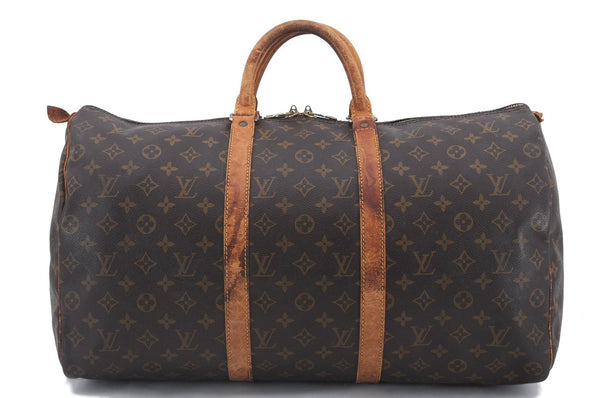 Authentic Louis Vuitton Monogram Keepall 50 Travel Boston Bag M41426 LV 4166D