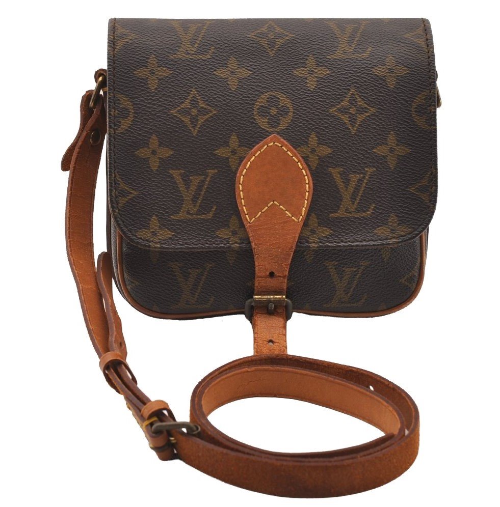 Authentic Louis Vuitton Monogram Cartouchiere PM M51254 Shoulder Bag Junk 4166I