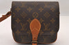 Authentic Louis Vuitton Monogram Cartouchiere PM M51254 Shoulder Bag Junk 4166I