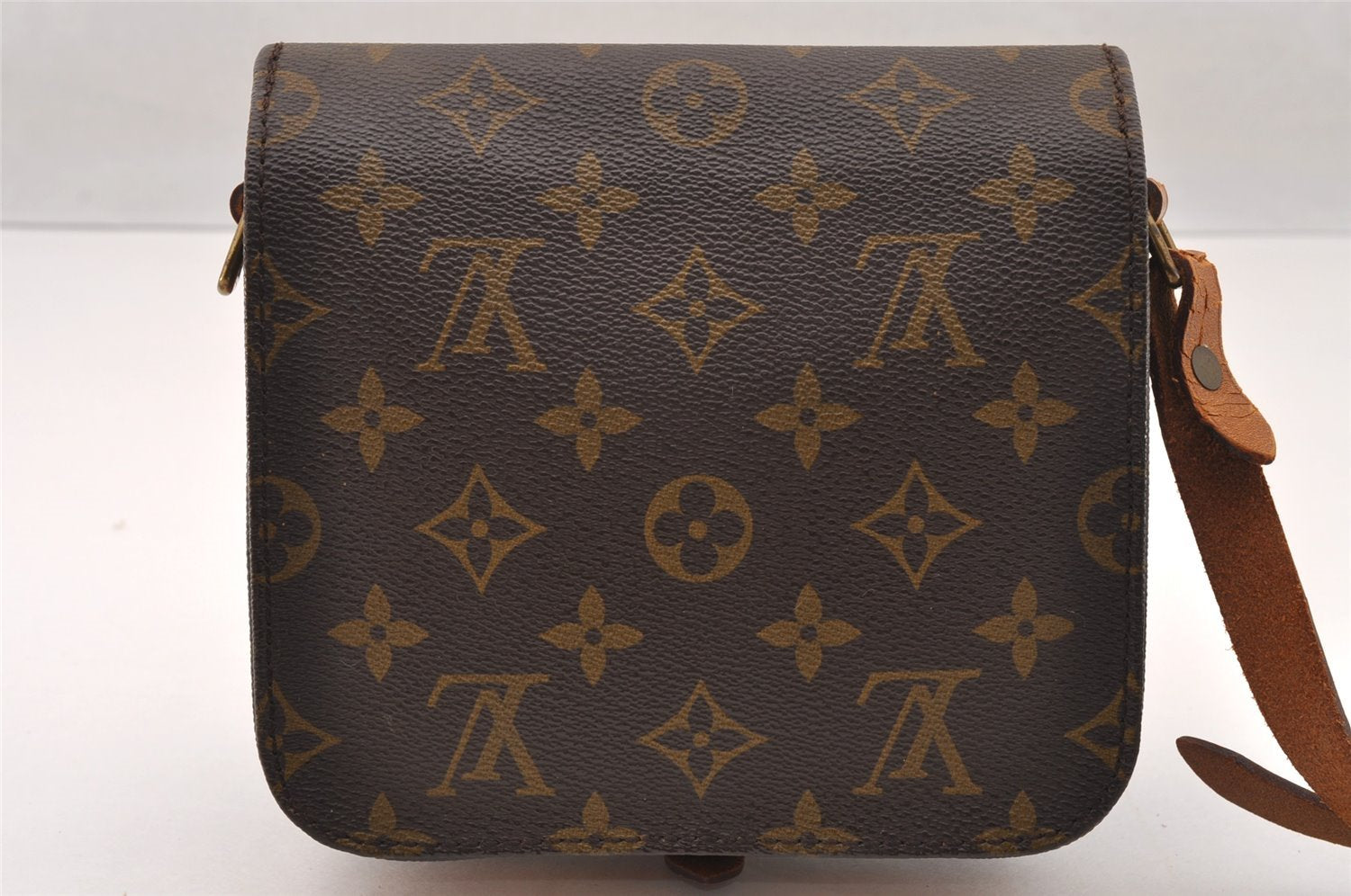 Authentic Louis Vuitton Monogram Cartouchiere PM M51254 Shoulder Bag Junk 4166I