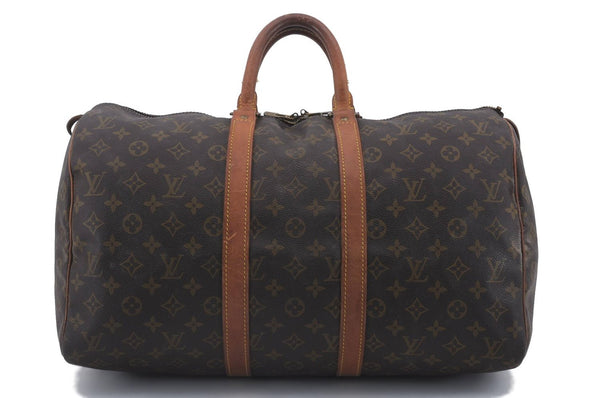 Authentic Louis Vuitton Monogram Keepall 45 Boston Bag M41428 LV 4168D