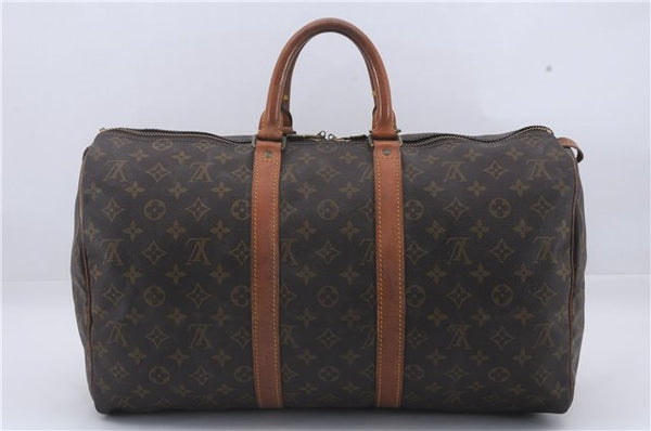 Authentic Louis Vuitton Monogram Keepall 45 Boston Bag M41428 LV 4168D