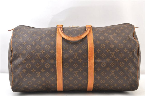 Authentic Louis Vuitton Monogram Keepall 55 Travel Boston Bag M41424 LV 4168F