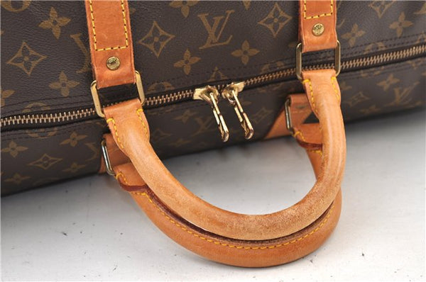Authentic Louis Vuitton Monogram Keepall 55 Travel Boston Bag M41424 LV 4168F