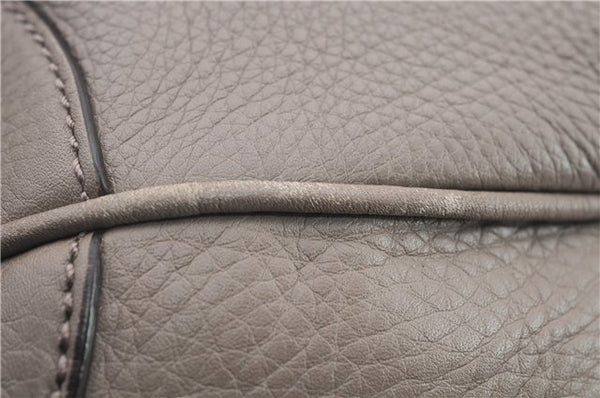 Authentic GUCCI Bamboo Tote Hand Bag Leather 282317 Gray 4170C