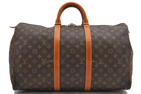 Authentic Louis Vuitton Monogram Keepall 50 Boston Bag M41426 LV 4170D