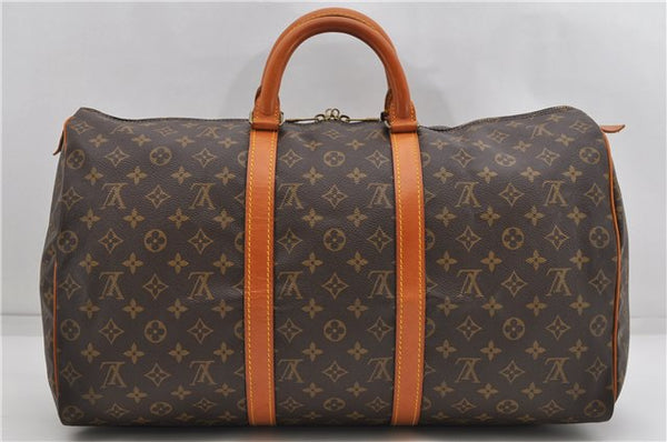 Authentic Louis Vuitton Monogram Keepall 50 Boston Bag M41426 LV 4170D