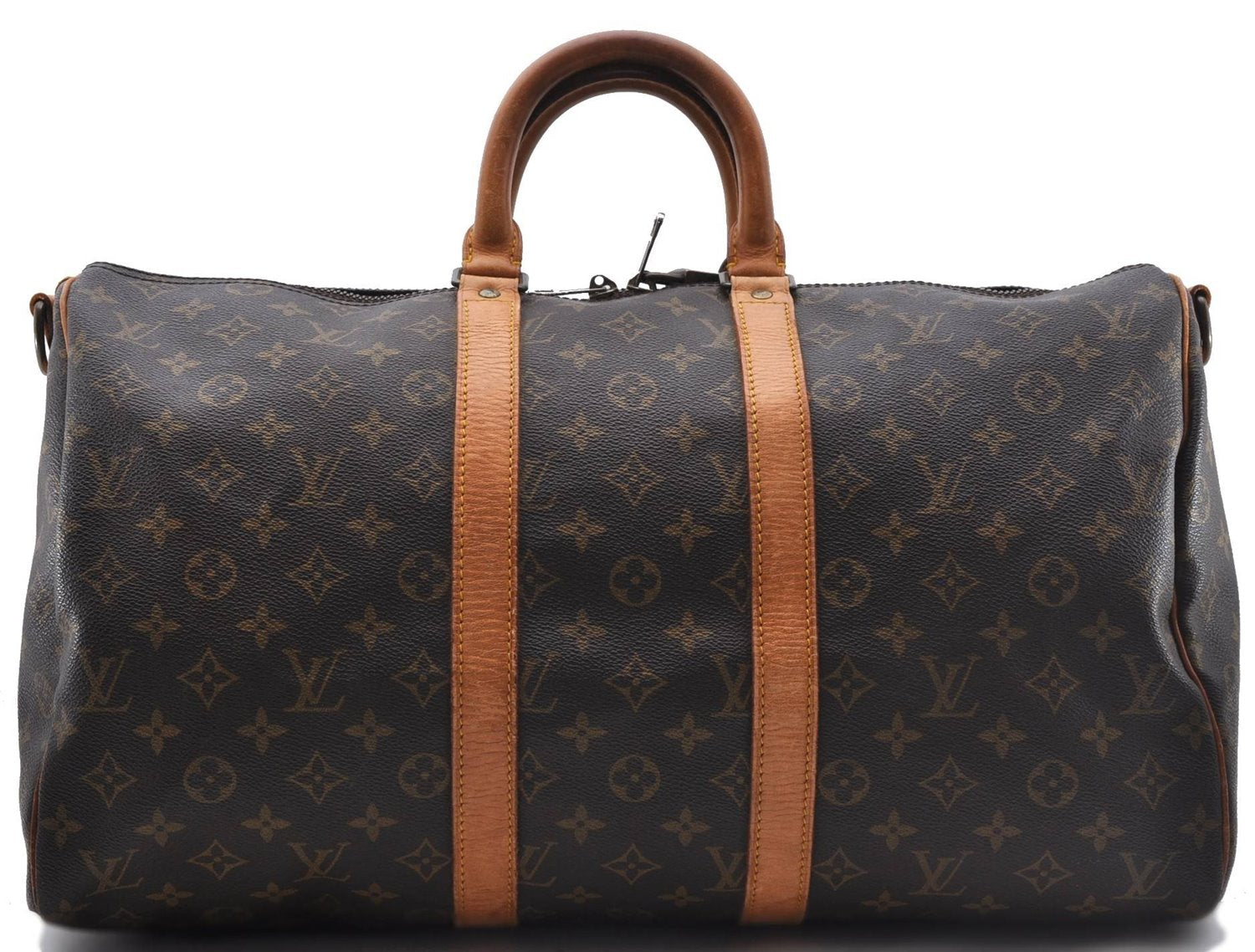 Auth Louis Vuitton Monogram Keepall Bandouliere 45 Boston Bag M41418 LV 4171D