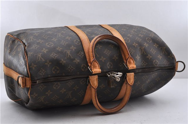 Auth Louis Vuitton Monogram Keepall Bandouliere 45 Boston Bag M41418 LV 4171D