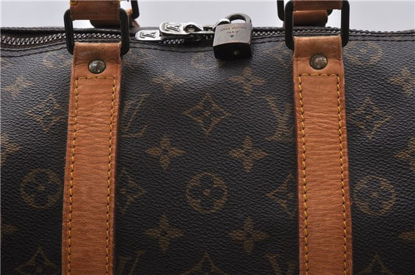 Auth Louis Vuitton Monogram Keepall Bandouliere 45 Boston Bag M41418 LV 4171D