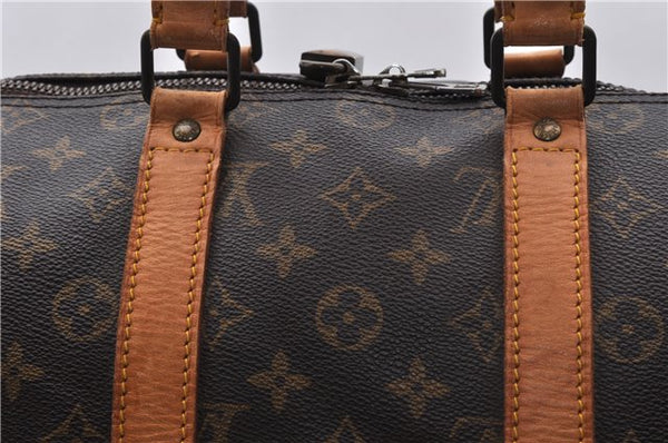 Auth Louis Vuitton Monogram Keepall Bandouliere 45 Boston Bag M41418 LV 4171D