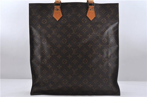 Authentic Louis Vuitton Monogram Sac Plat Hand Bag M51140 LV 4172D