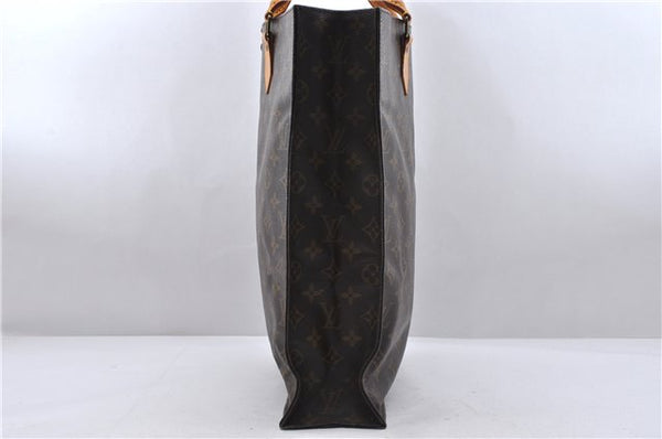 Authentic Louis Vuitton Monogram Sac Plat Hand Bag M51140 LV 4172D