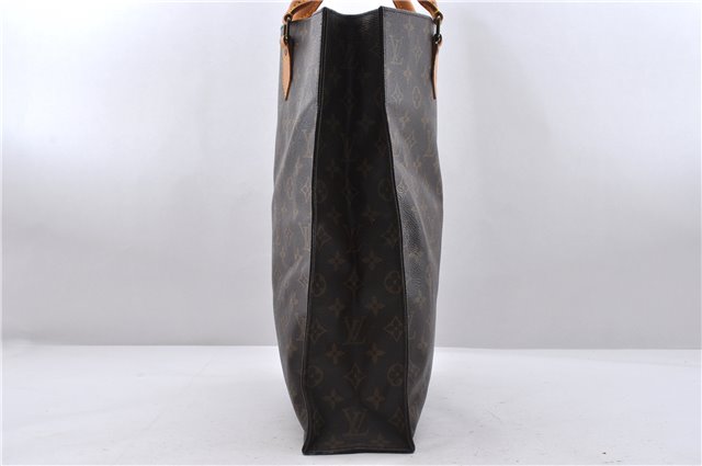 Authentic Louis Vuitton Monogram Sac Plat Hand Bag M51140 LV 4172D