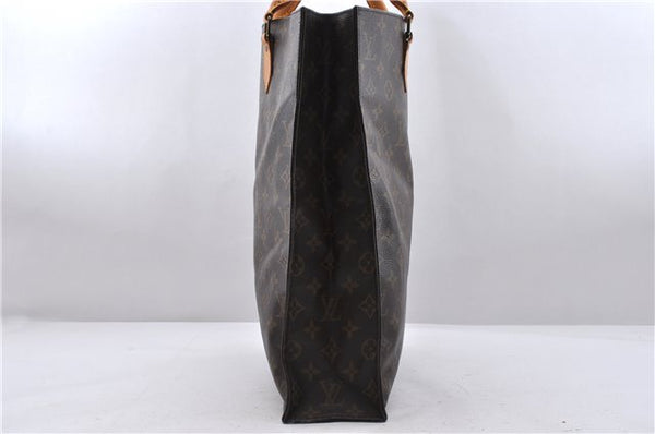 Authentic Louis Vuitton Monogram Sac Plat Hand Bag M51140 LV 4172D