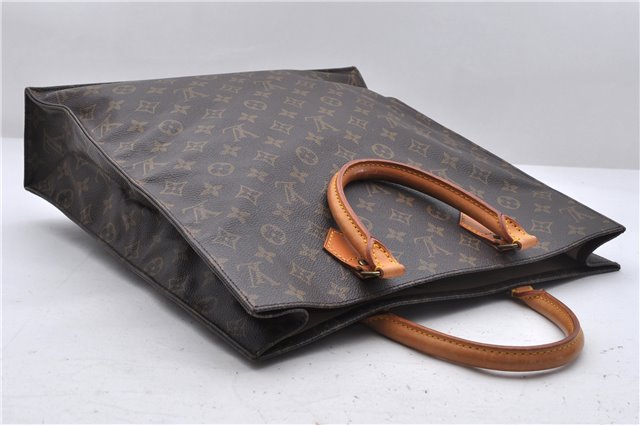 Authentic Louis Vuitton Monogram Sac Plat Hand Bag M51140 LV 4172D