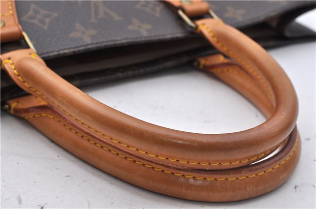 Authentic Louis Vuitton Monogram Sac Plat Hand Bag M51140 LV 4172D