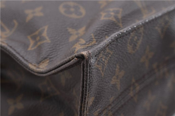 Authentic Louis Vuitton Monogram Sac Plat Hand Bag M51140 LV 4172D