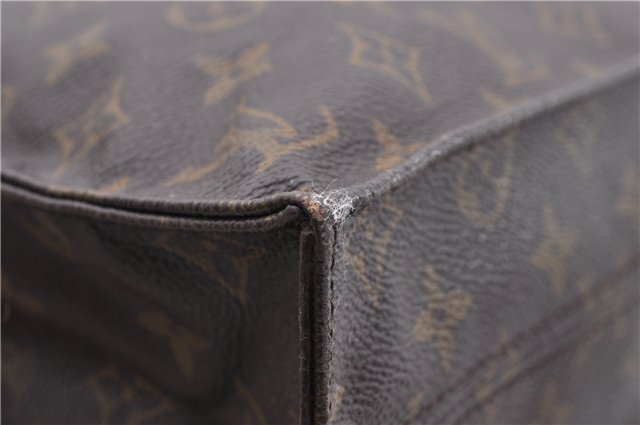 Authentic Louis Vuitton Monogram Sac Plat Hand Bag M51140 LV 4172D