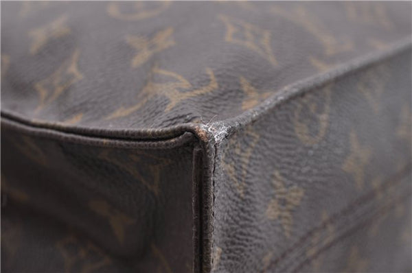 Authentic Louis Vuitton Monogram Sac Plat Hand Bag M51140 LV 4172D