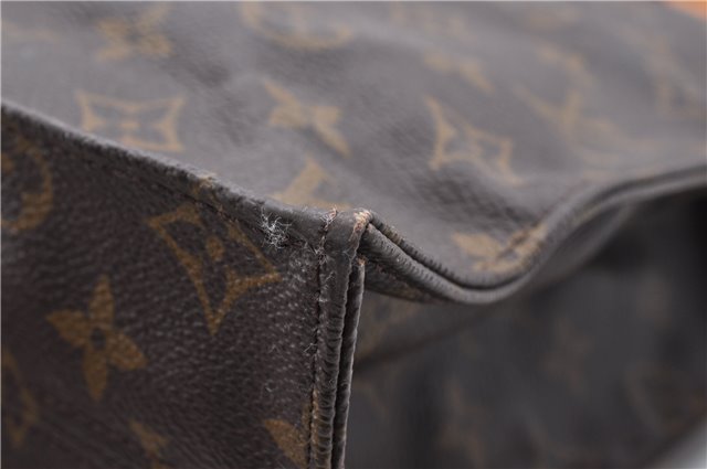 Authentic Louis Vuitton Monogram Sac Plat Hand Bag M51140 LV 4172D