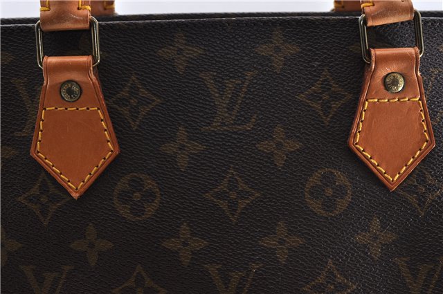 Authentic Louis Vuitton Monogram Sac Plat Hand Bag M51140 LV 4172D