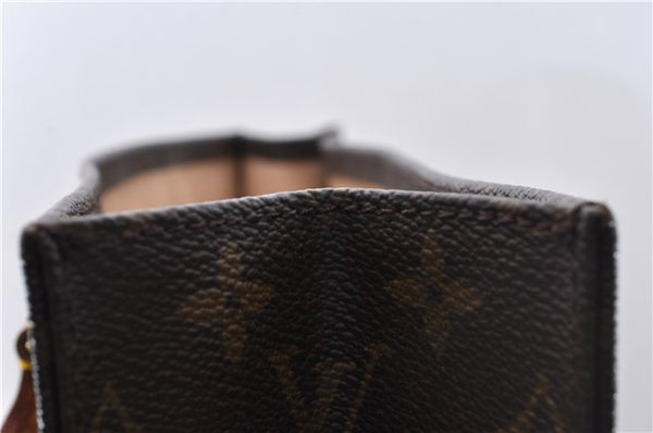 Authentic Louis Vuitton Monogram Sac Plat Hand Bag M51140 LV 4172D