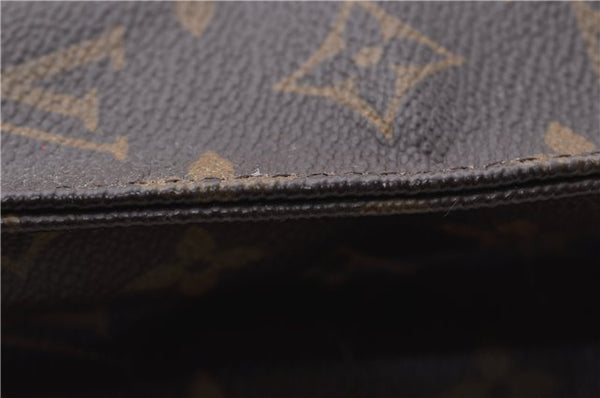 Authentic Louis Vuitton Monogram Sac Plat Hand Bag M51140 LV 4172D