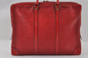 Authentic Louis Vuitton Epi Porte Documents Voyage Briefcase Red M54477 LV 4174I