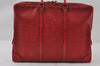 Authentic Louis Vuitton Epi Porte Documents Voyage Briefcase Red M54477 LV 4174I