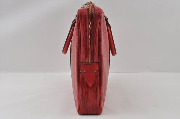Authentic Louis Vuitton Epi Porte Documents Voyage Briefcase Red M54477 LV 4174I