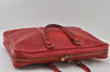 Authentic Louis Vuitton Epi Porte Documents Voyage Briefcase Red M54477 LV 4174I