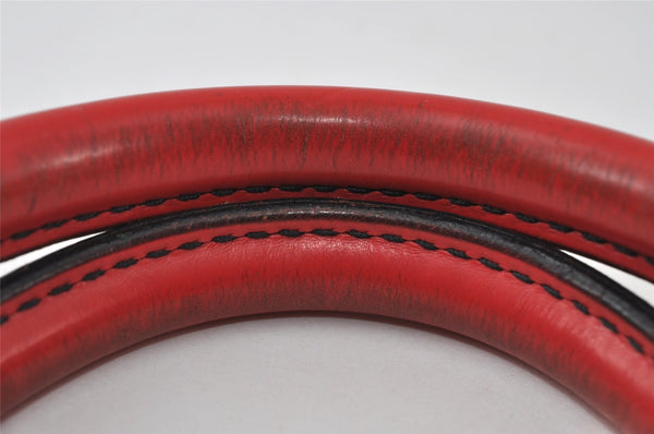 Authentic Louis Vuitton Epi Porte Documents Voyage Briefcase Red M54477 LV 4174I